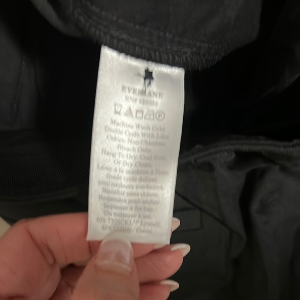 Everlane Womens Pants Black Size OS/4 High Rise Wide Leg Lyocell Cotton Blend - Picture 3 of 10